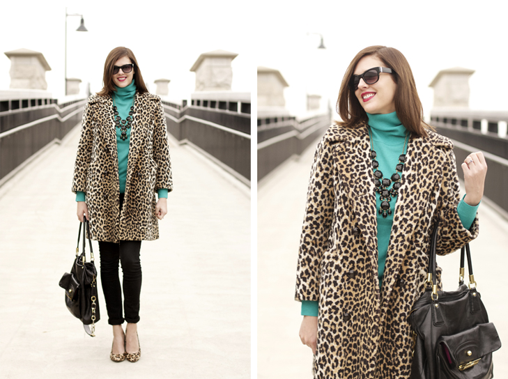 Jessica Quirk, What i Wore, What I Wore blog, Jessica Quirk Blog, What I Wore Jessica, Funny Face NARS, J.Crew, Vintage leopard coat, Vintage modern