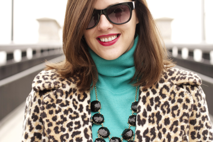 Jessica Quirk, What i Wore, What I Wore blog, Jessica Quirk Blog, What I Wore Jessica, Funny Face NARS, J.Crew, Vintage leopard coat, Vintage modern