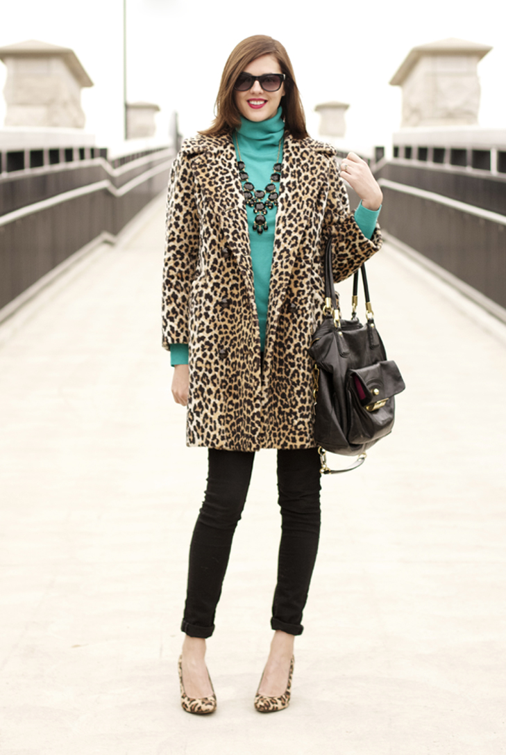 Jessica Quirk, What i Wore, What I Wore blog, Jessica Quirk Blog, What I Wore Jessica, Funny Face NARS, J.Crew, Vintage leopard coat, Vintage modern