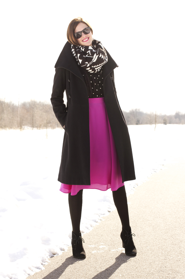 What I Wore, What I Wore Jessica, Jessica Quirk, Fashion Blogger, Style Blogger, How to wear a dress as a top, Target black and white scarf