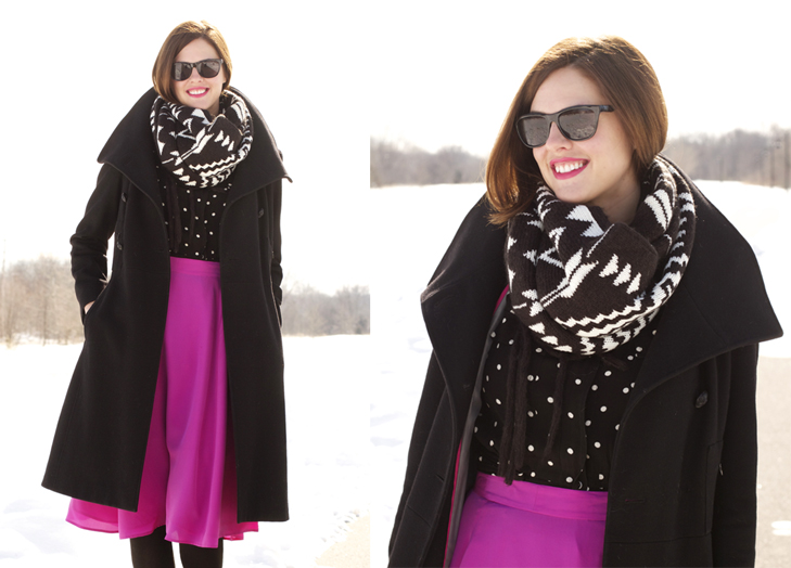What I Wore, What I Wore Jessica, Jessica Quirk, Fashion Blogger, Style Blogger, How to wear a dress as a top, Target black and white scarf