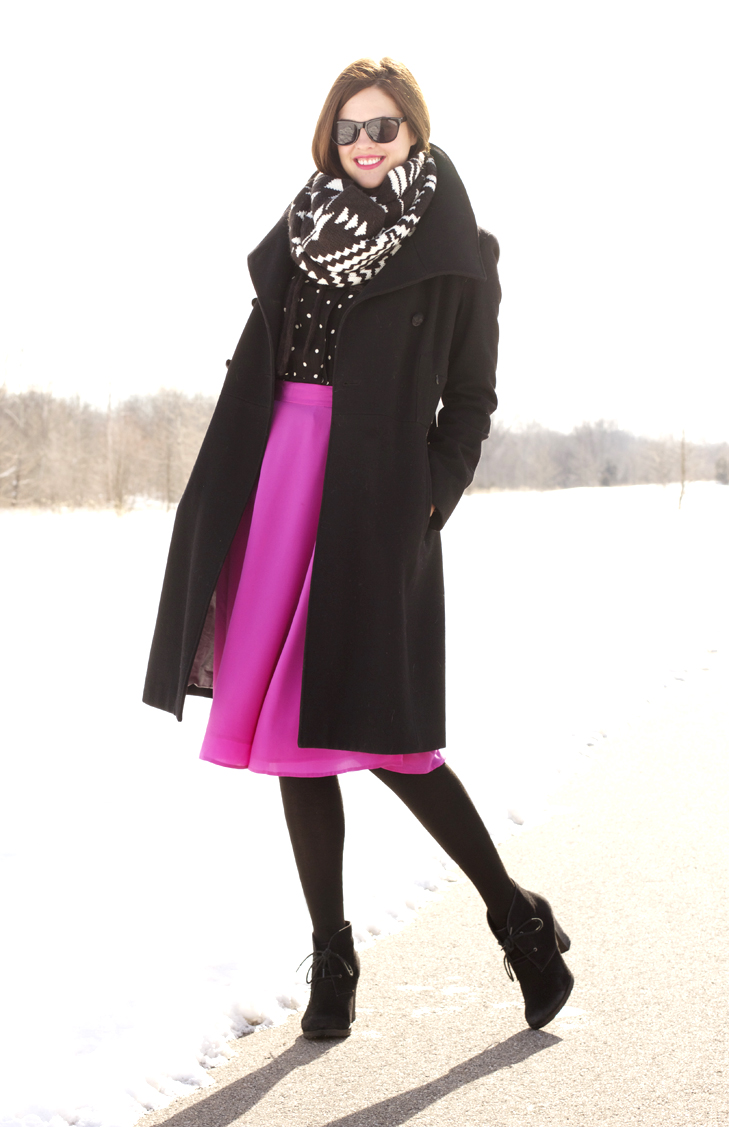 What I Wore, What I Wore Jessica, Jessica Quirk, Fashion Blogger, Style Blogger, How to wear a dress as a top, Target black and white scarf