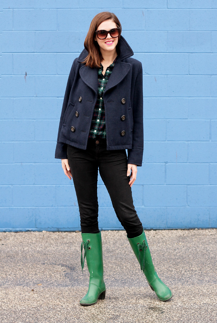 Jessica Quirk of What I Wore, Fashion Blog, Rainy Day Style