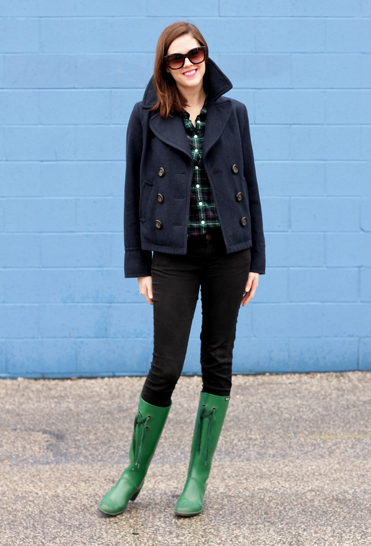 Jessica Quirk of What I Wore, Fashion Blog, Rainy Day Style