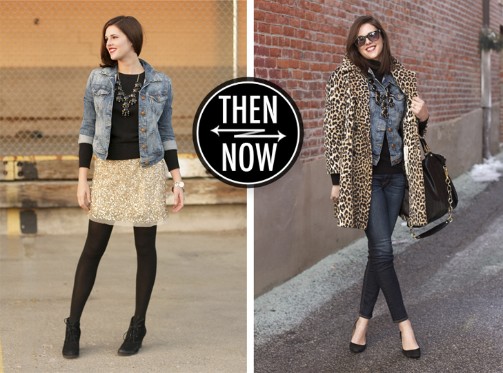 Winter Layering, How to wear Leopard, Denim on Denim, Fashion Blogger, Jessica Quirk, What I Wore, What I Wore Today, What I Wore Jessica, J.Crew Bubble Necklace, Mavi Jean Jacket, Rag and Bone Jeans,