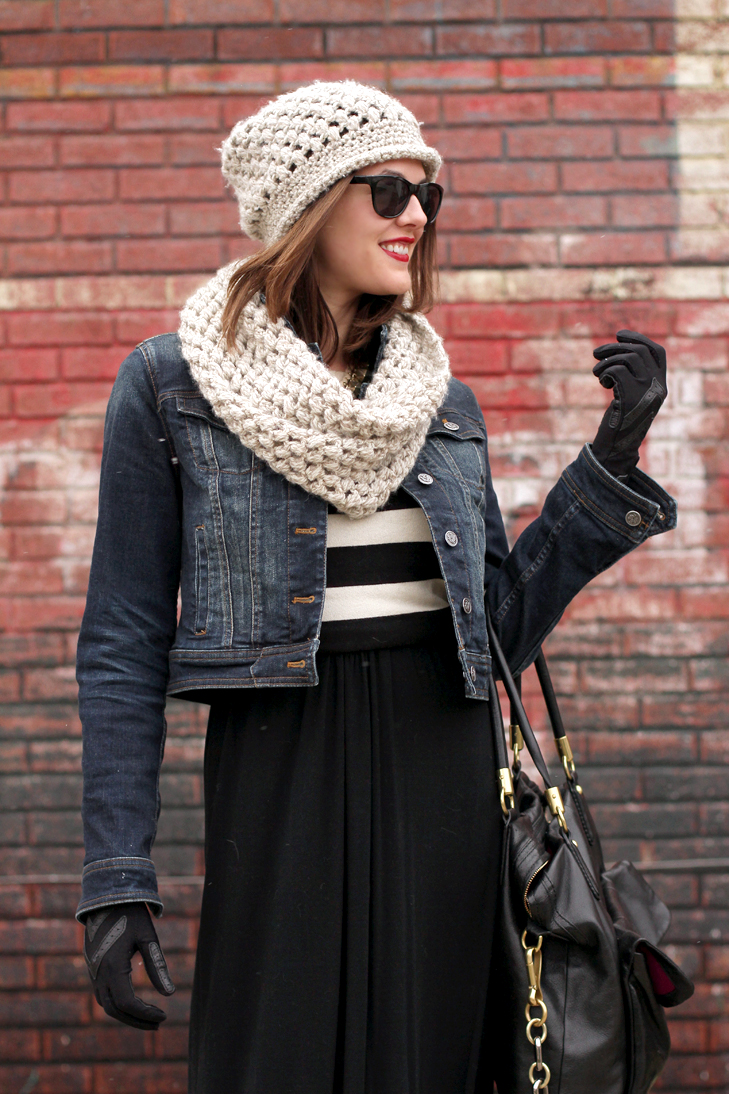 Jessica Quirk of What I Wore, Fashion Blog, Winter Maxi Dress, Casual