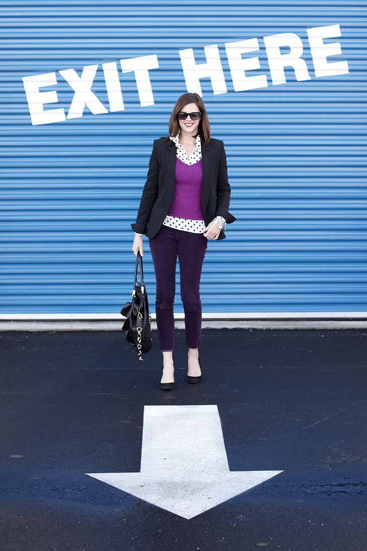 Jessica Quirk, What I Wore, What i Wore Jessica, Fashion Blog, Style Blog, Purple, Polka Dots