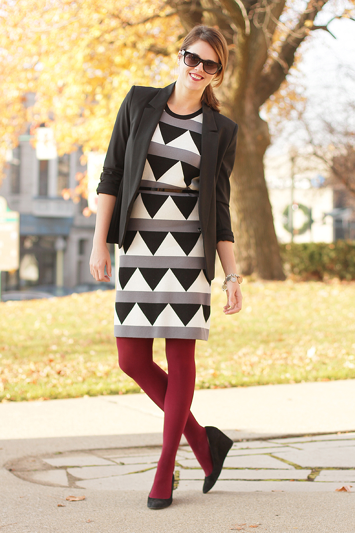 What I Wore, Jessica Quirk, @whatiwore, Fashion Blog, Fashion blogger, Fashion blogs, Style Blog, How to wear oxblood, How to wear burgundy tights, Milly, Theyskens' Theory, J.Crew, We Love Colors