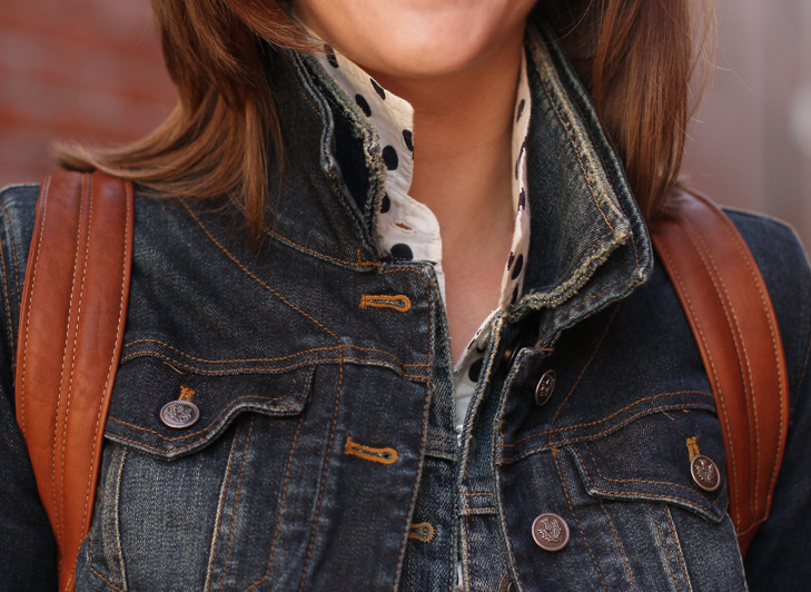 How to wear denim on denim, polka dots, how to wear black and brown, Jessica Quirk, What I Wore, What I Wore Jessica, What I Wore blog, What I Wore tumblr, @whatiwore, fashion blog, fashion blogger, fashion blog on tumblr