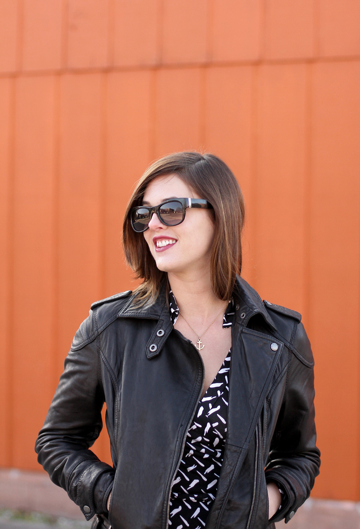 What I Wore, Daily Outfit, What I Wore Blog, What I Wore Jessica, Jessica Quirk, @whatiwore, How to wear a DVF wrap, DVF wrap, Moto Jacket, Leather Jacket, Michael Kors Leather Jacket, Fashion Blog on Tumblr, Top Fashion Blog, Personal Style Blogger