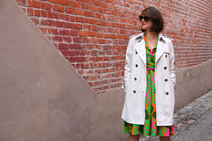 Vintage Neon, How to Wear Neon, Lela Rose for Payless, Coach trench, Fred Flare sunglasses, outfit blog, outfits blog, style blog, style blogs, What I Wore, whatiwore, what I Wore blog, jessica quirk, what i wore today, fashion tumblr, what i wore tumblr, fashion tumblr blogs, style tumblr, what i wore jessica, daily outfit blog, jessica quirk what i wore,