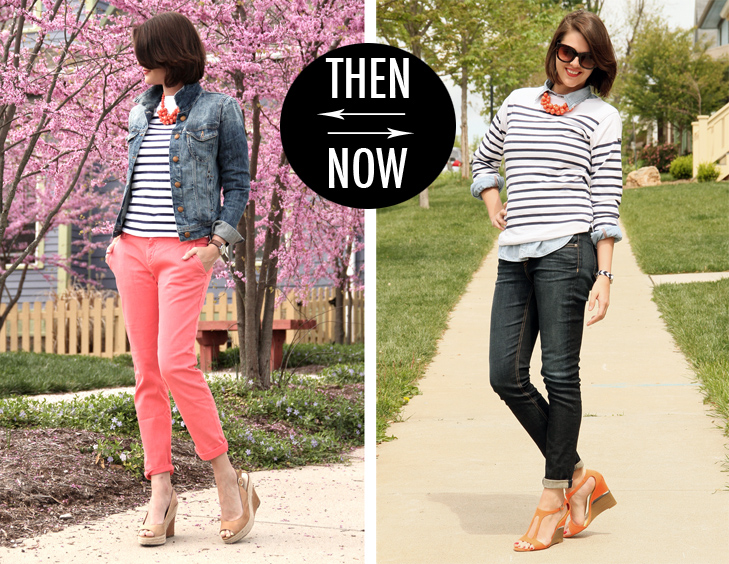 Chambray, Orange accessories, Breton Stripe, St. James, Rag and Bone Jeans, Payless Shoes, Lela Rose for Payless, Jessica Quirk, Outfit Blog, Style Blog,