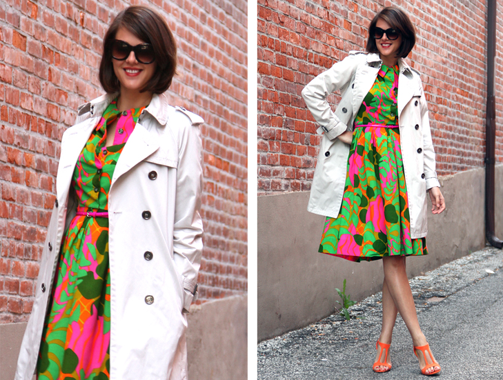 Vintage Neon, How to Wear Neon, Lela Rose for Payless, Coach trench, Fred Flare sunglasses, outfit blog, outfits blog, style blog, style blogs, What I Wore, whatiwore, what I Wore blog, jessica quirk, what i wore today, fashion tumblr, what i wore tumblr, fashion tumblr blogs, style tumblr, what i wore jessica, daily outfit blog, jessica quirk what i wore,