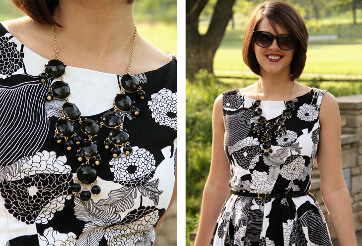 Simplicity 2444, Sewing, Japanese Floral fabric, Jessica Quirk, What I Wore, J.Crew bubble necklace, Midwest Fashion Blogger, Style Blog, Style blogger, fashion blogger on tumblr, outfit blog, Bloomington IN, Bloomington Indiana, Indiana Fashion