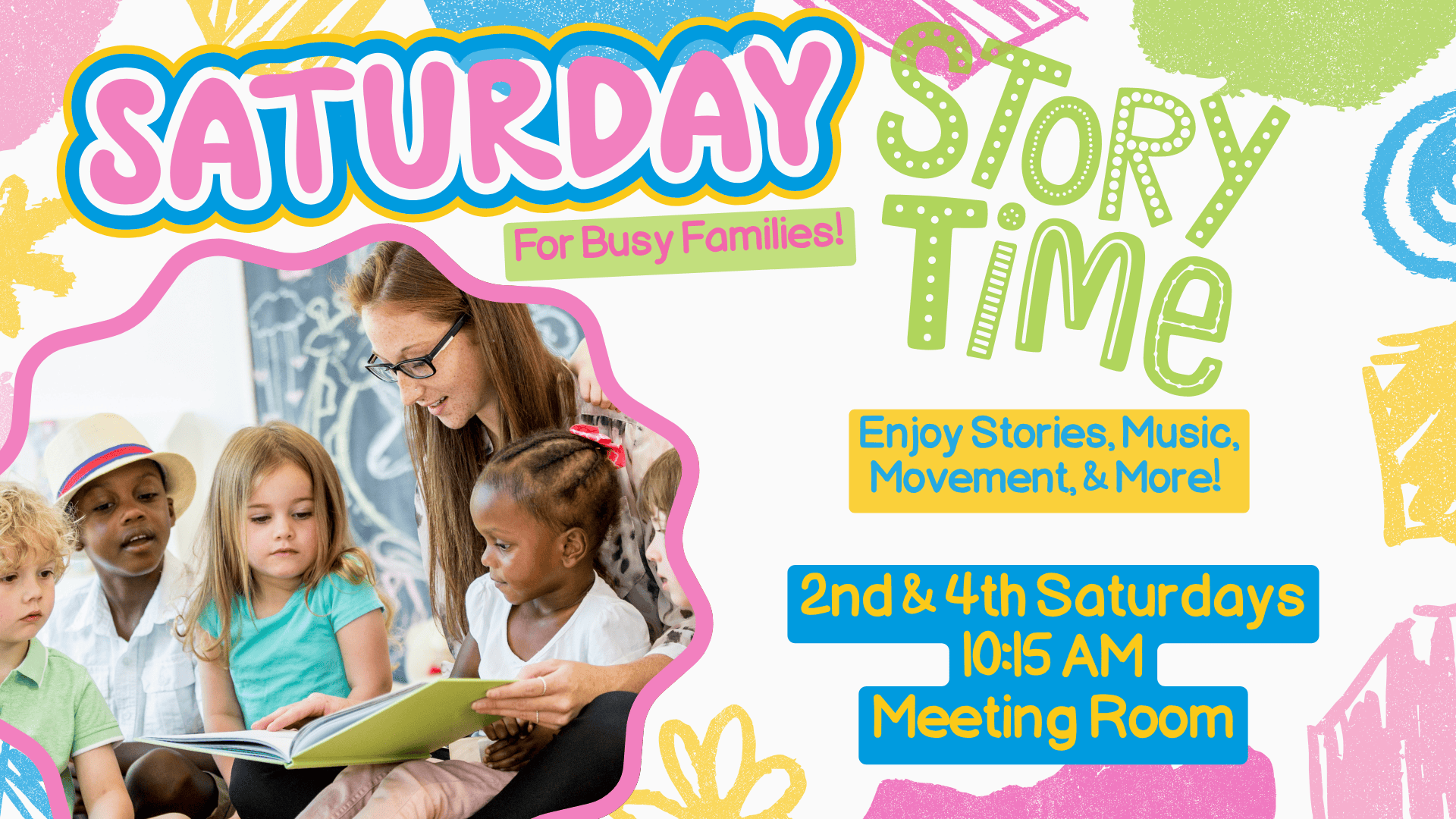Saturday Storytime flyer