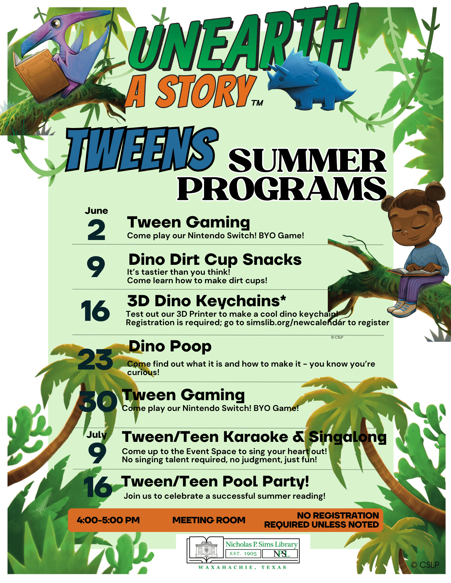 Tween 3D Printing flyer
