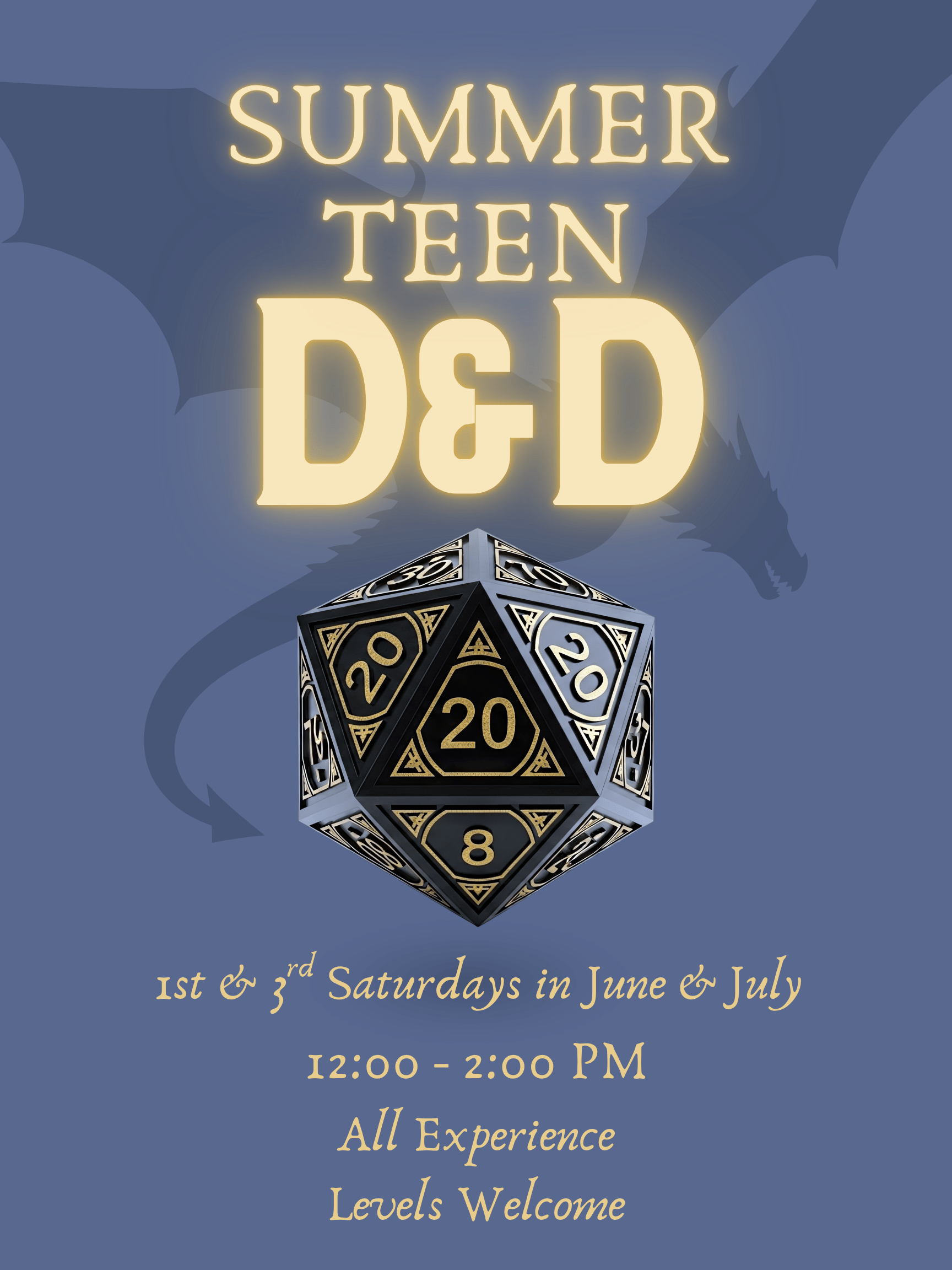 Teen Dungeons & Dragons flyer
