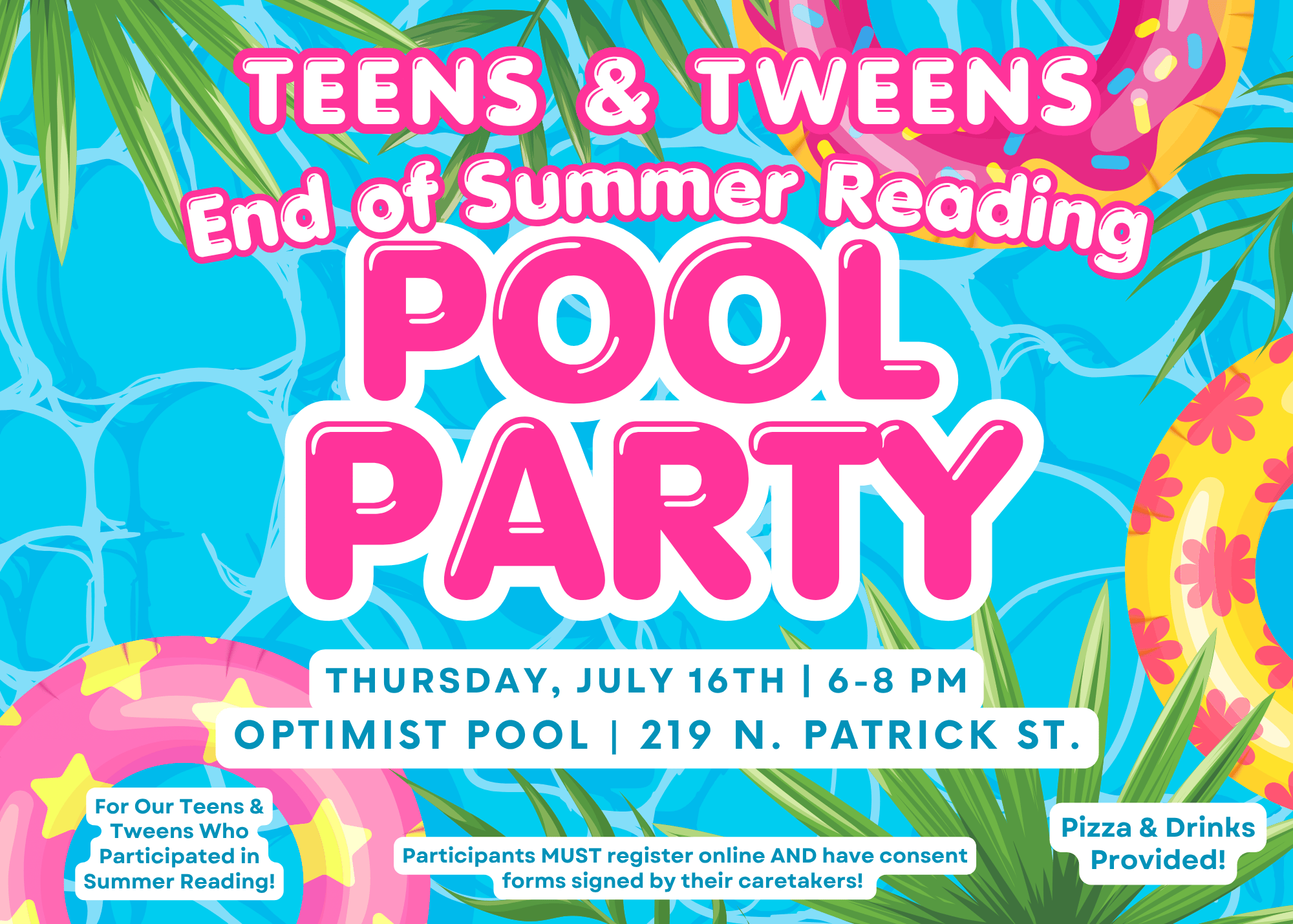 Teen/Tween SRP Pool Party