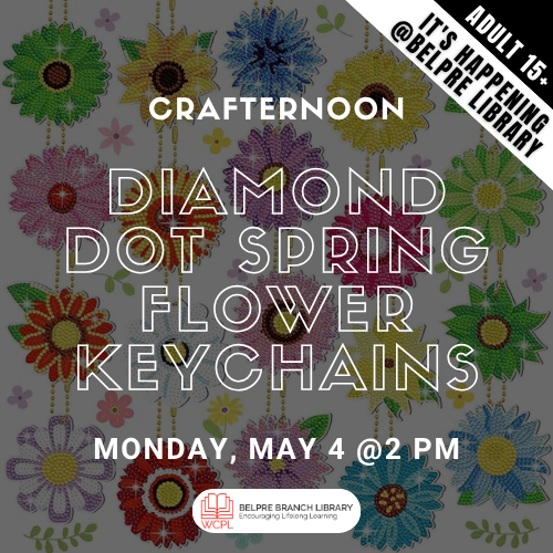 Crafternoon: Diamond Dot Spring Flower Keychains - Belpre