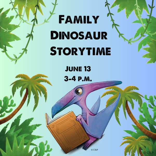Family Dinosaur Storytime flyer
