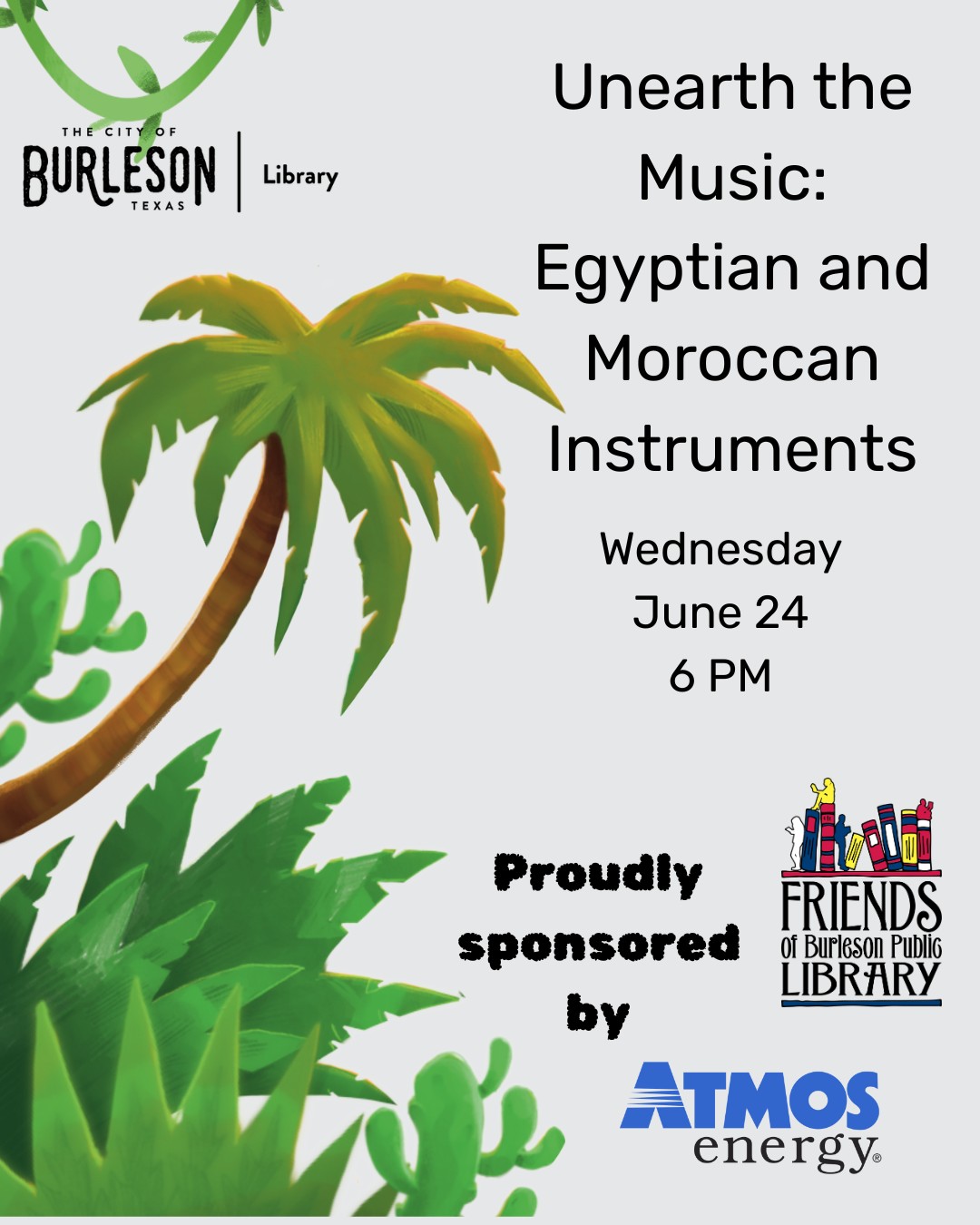 Unearth the Music: Egyptian and Moroccan Instruments flyer