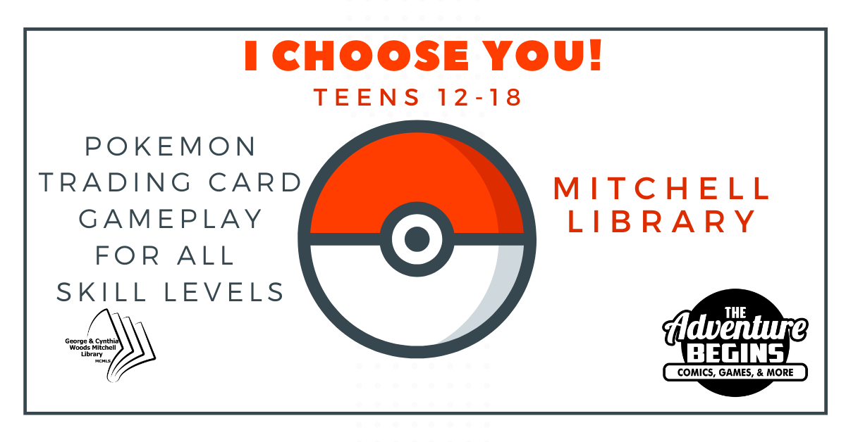 Mitchell Library: Teen Gaming: Pokemon Trading Card Gameplay flyer