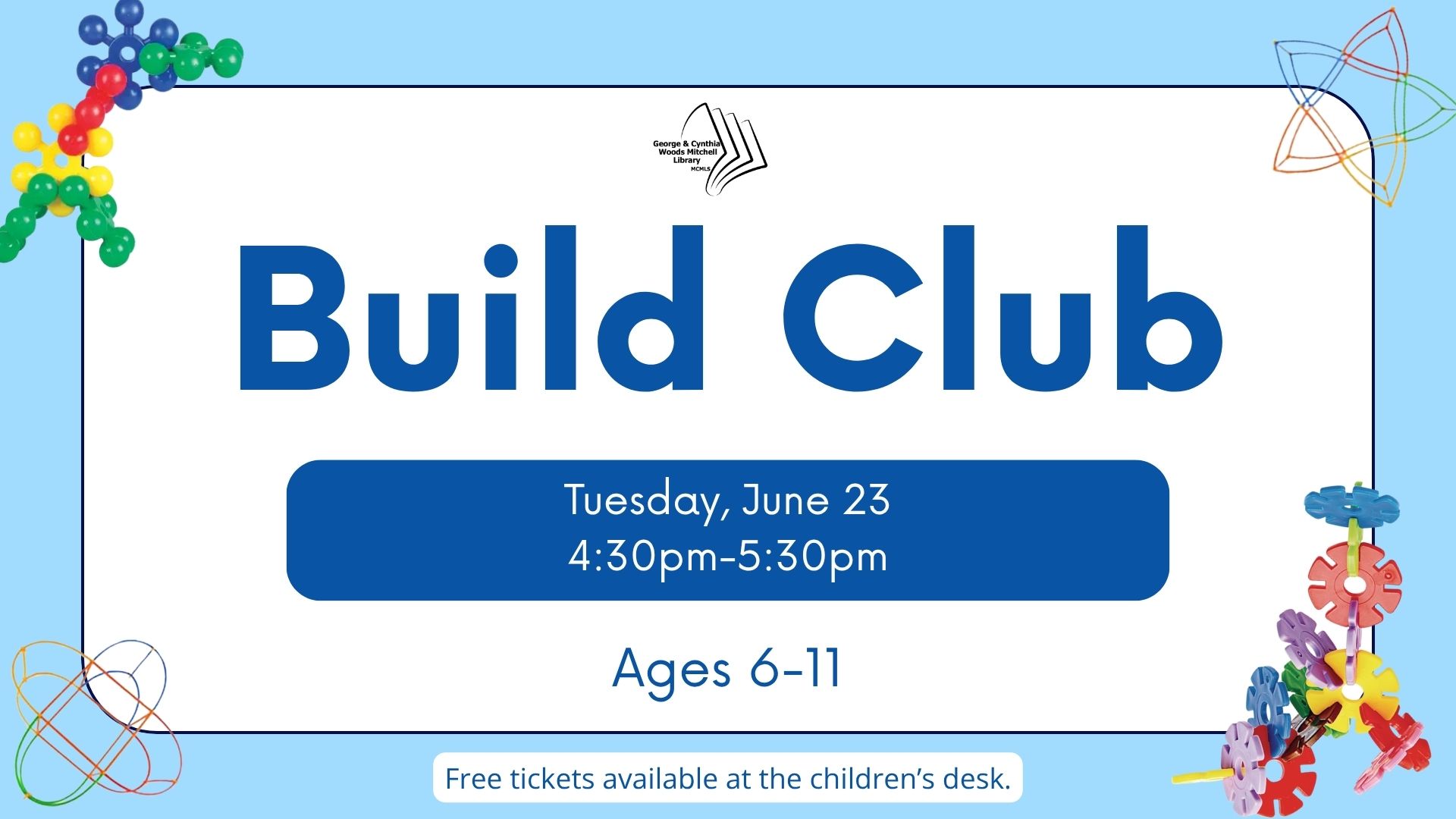 Mitchell Library: Build Club flyer