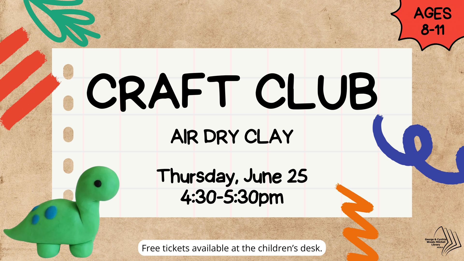 Mitchell Library: Craft Club flyer