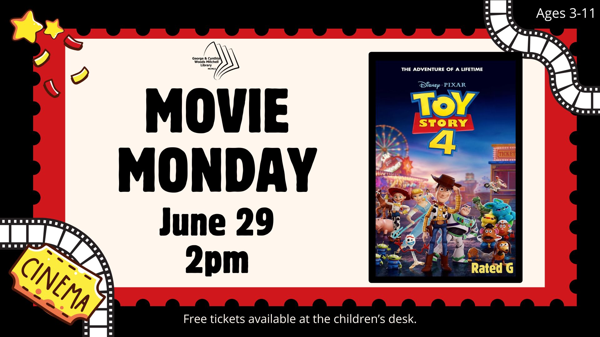 Mitchell Library: Movie Monday flyer