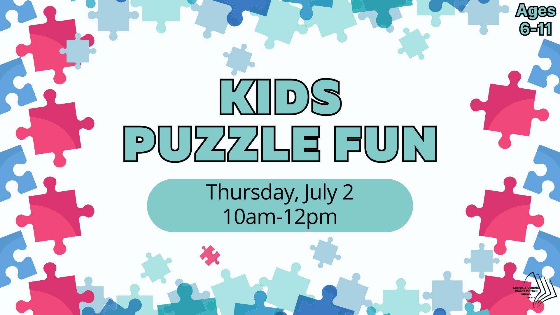 Mitchell Library: Puzzle Fun flyer