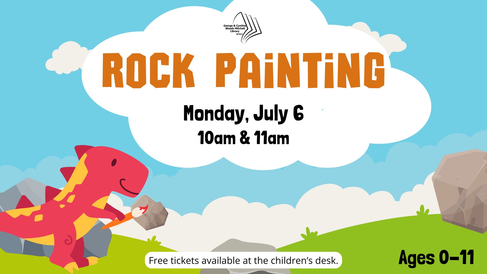 Mitchell Library: Rock Painting flyer
