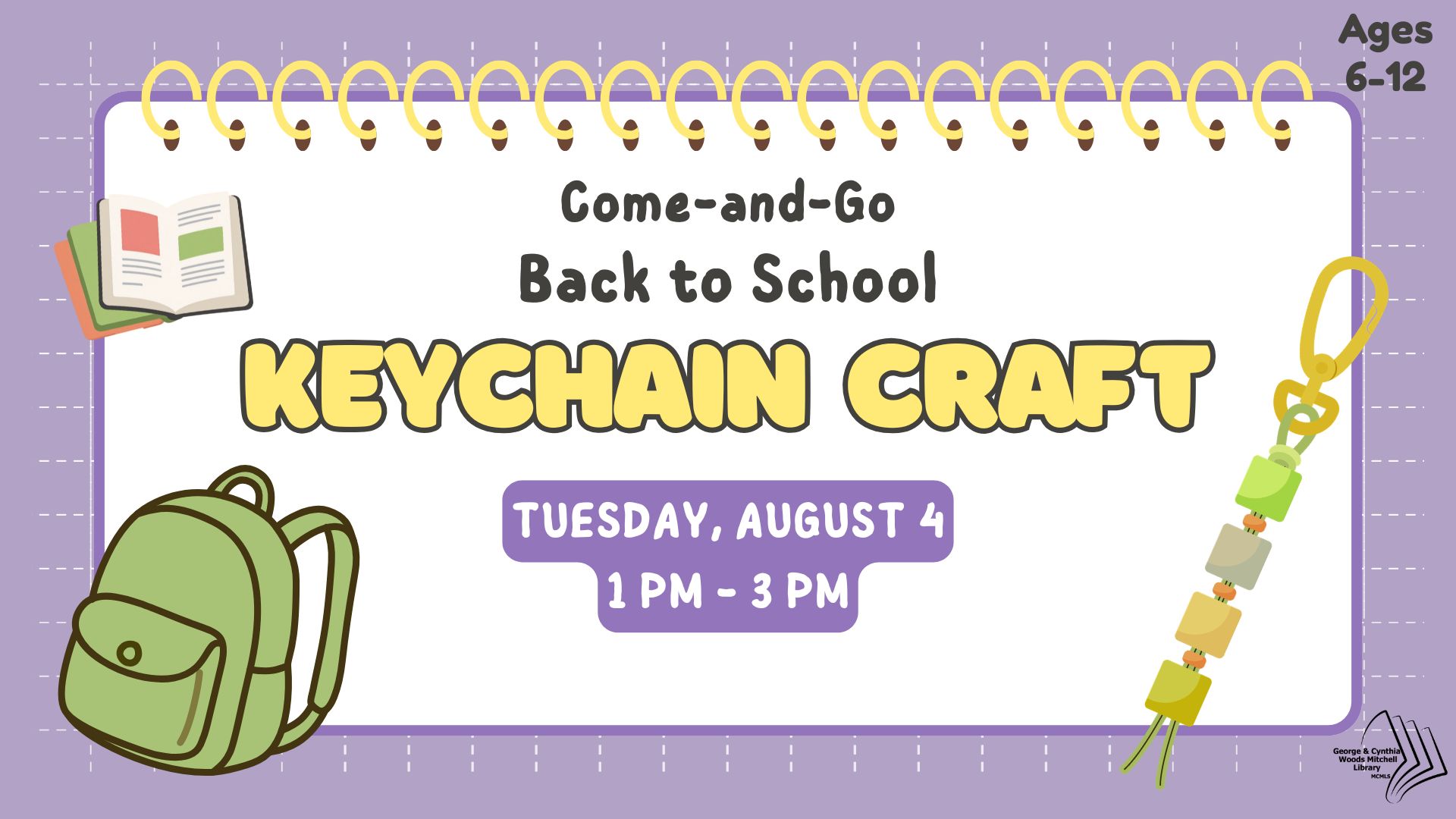 Mitchell Library: Come & Go Keychain Craft