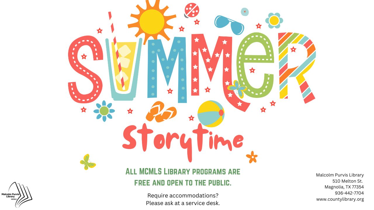 Malcolm Purvis (Magnolia) Library- Summer Storytime