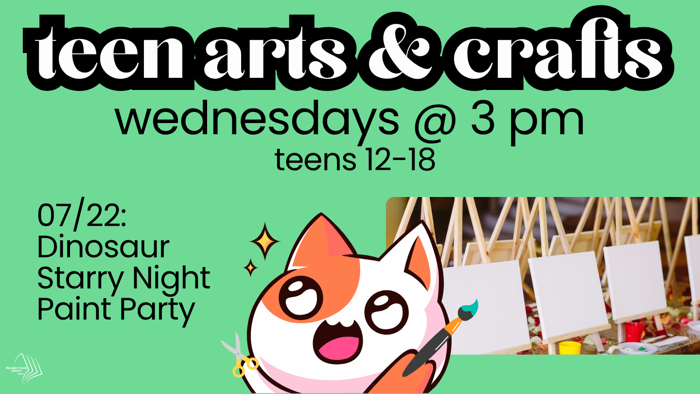 Malcolm Purvis (Magnolia) Library: Teen Arts & Crafts: Dinosaur Starry Night Paint Party!