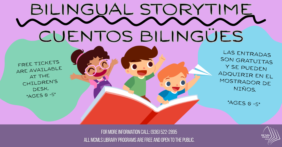 Tullis Library: Bilingual Storytime flyer