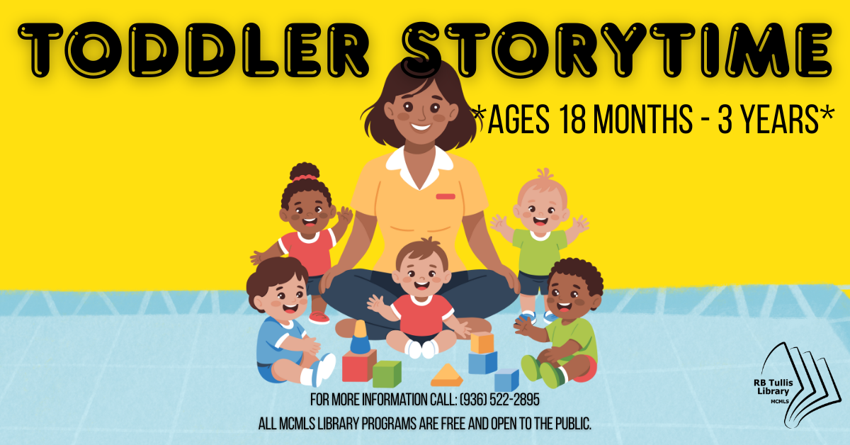 Tullis Library: Toddler Storytime flyer