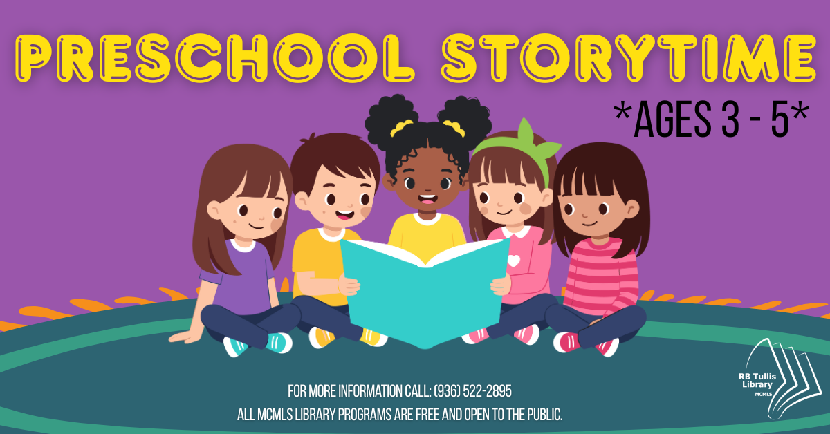 Tullis Library: Preschool Storytime flyer