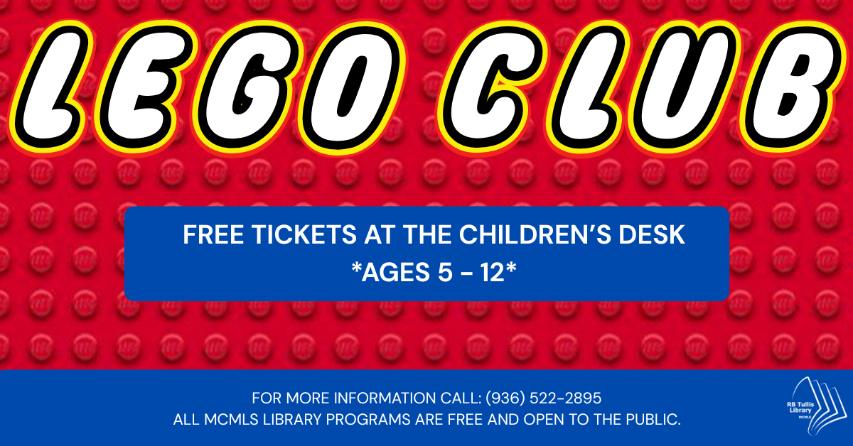 Tullis Library: LEGO Club flyer