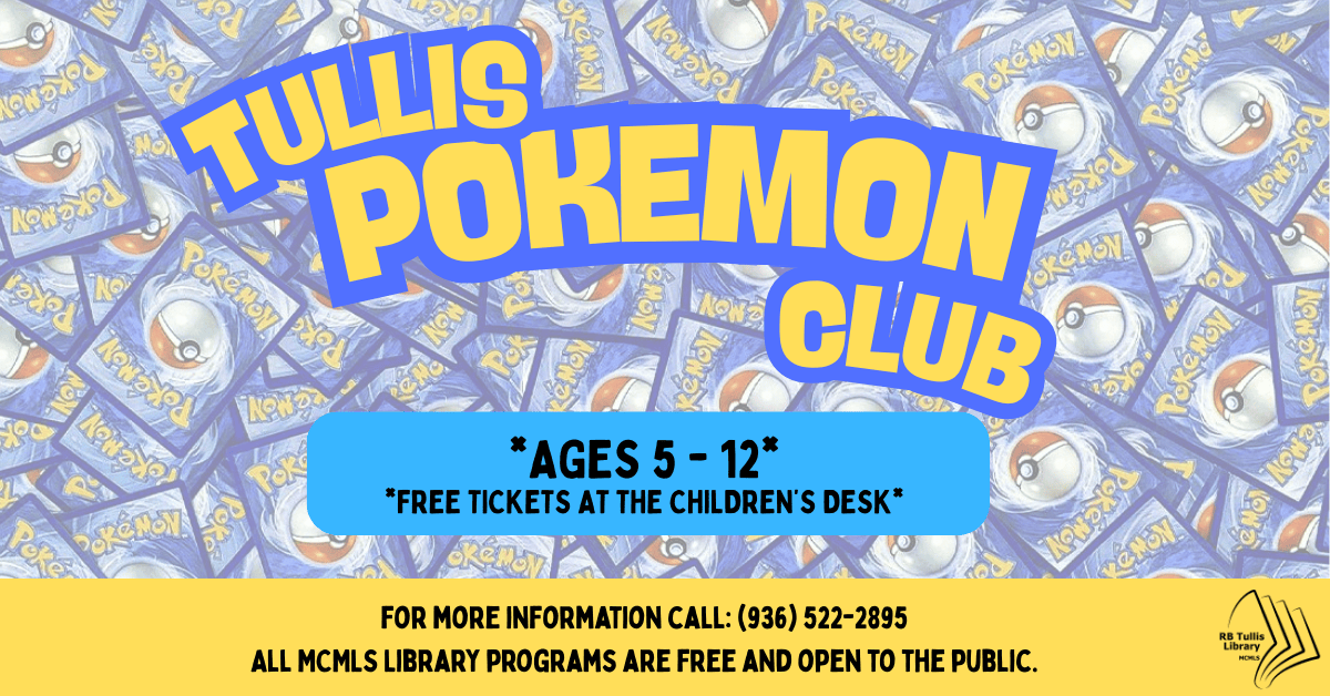 Tullis Library: Pokémon Club flyer