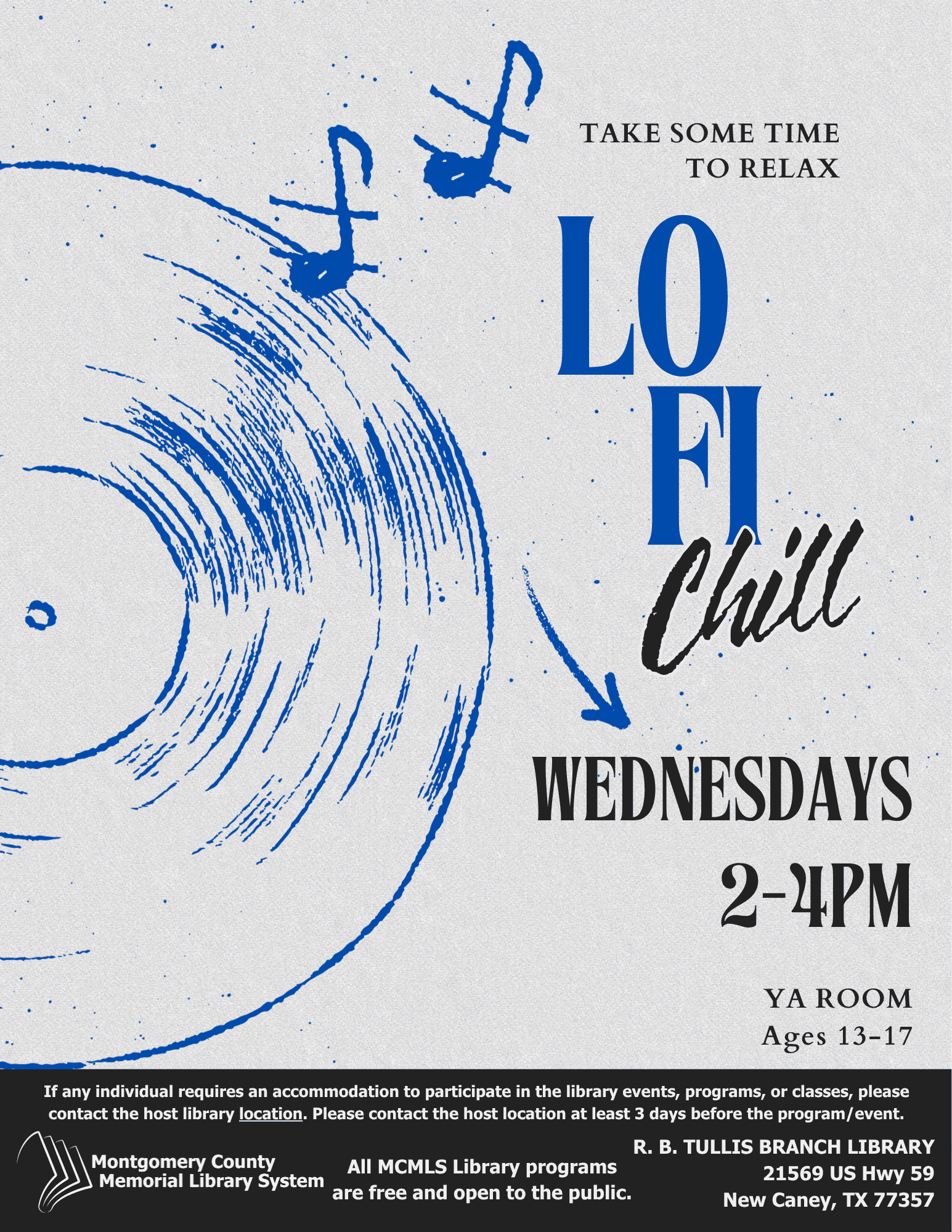 Tullis Library: Lofi Chill flyer