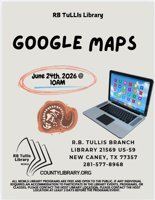Tullis Library: Google Maps flyer