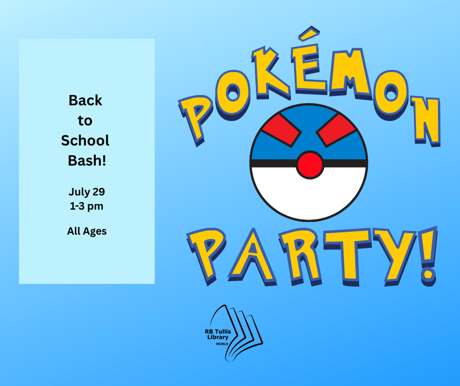 Tullis Library: Back to School Bash flyer