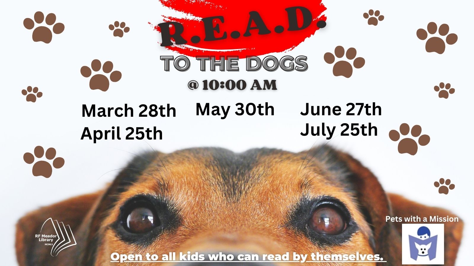 Meador: Children's Read to the Dogs flyer