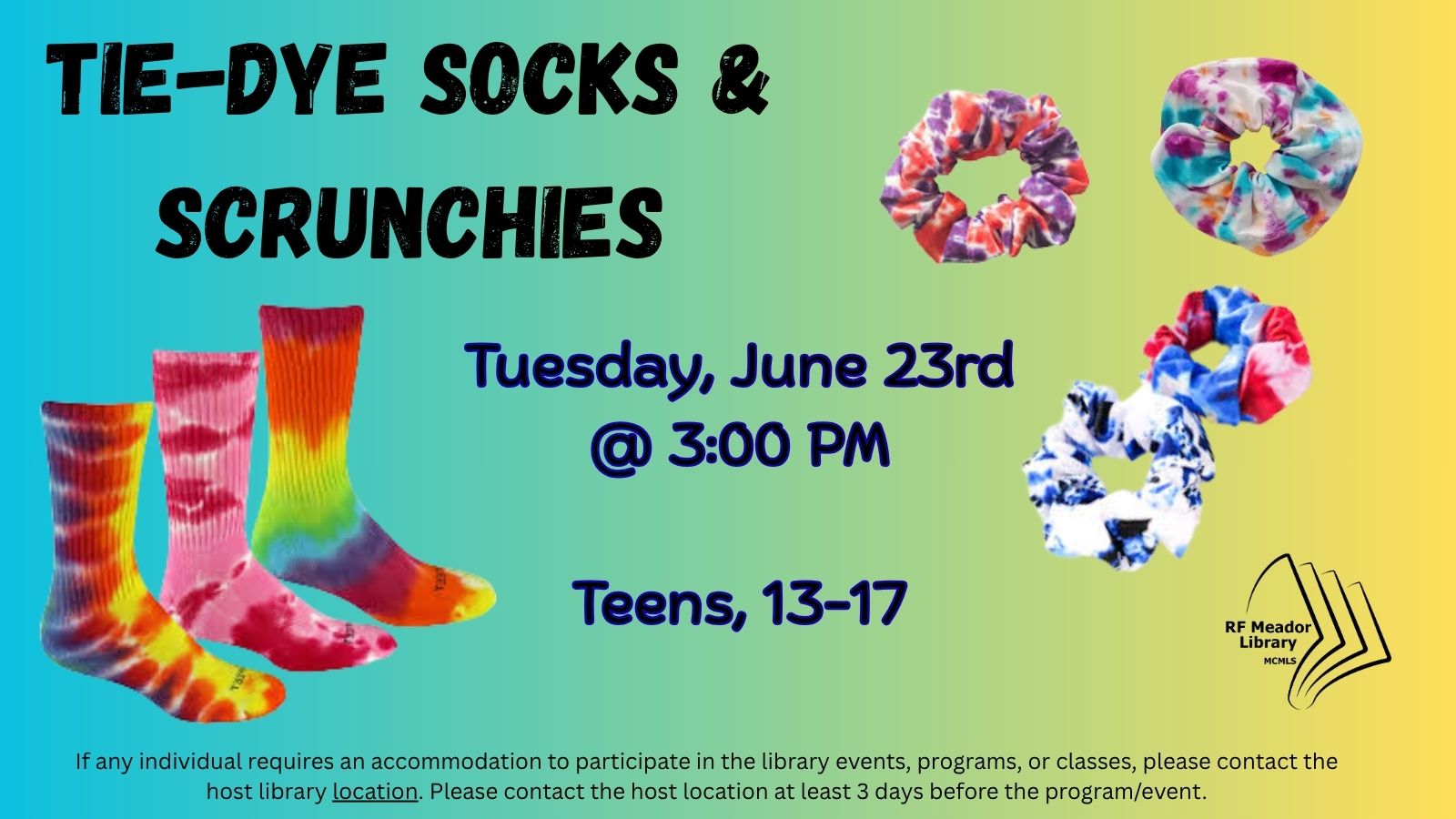 Meador Teen: Tie-Dye Socks & Scrunchies