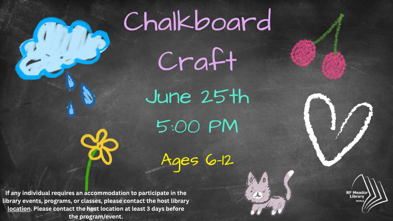 Meador: Preteen Chalkboard Craft flyer