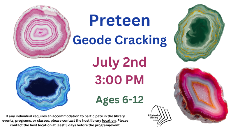 Meador: Preteen Geode Cracking flyer