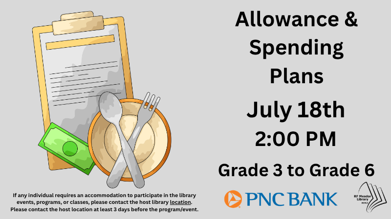 Meador: Children's- Allowance & Spending Plans with PNC Bank flyer