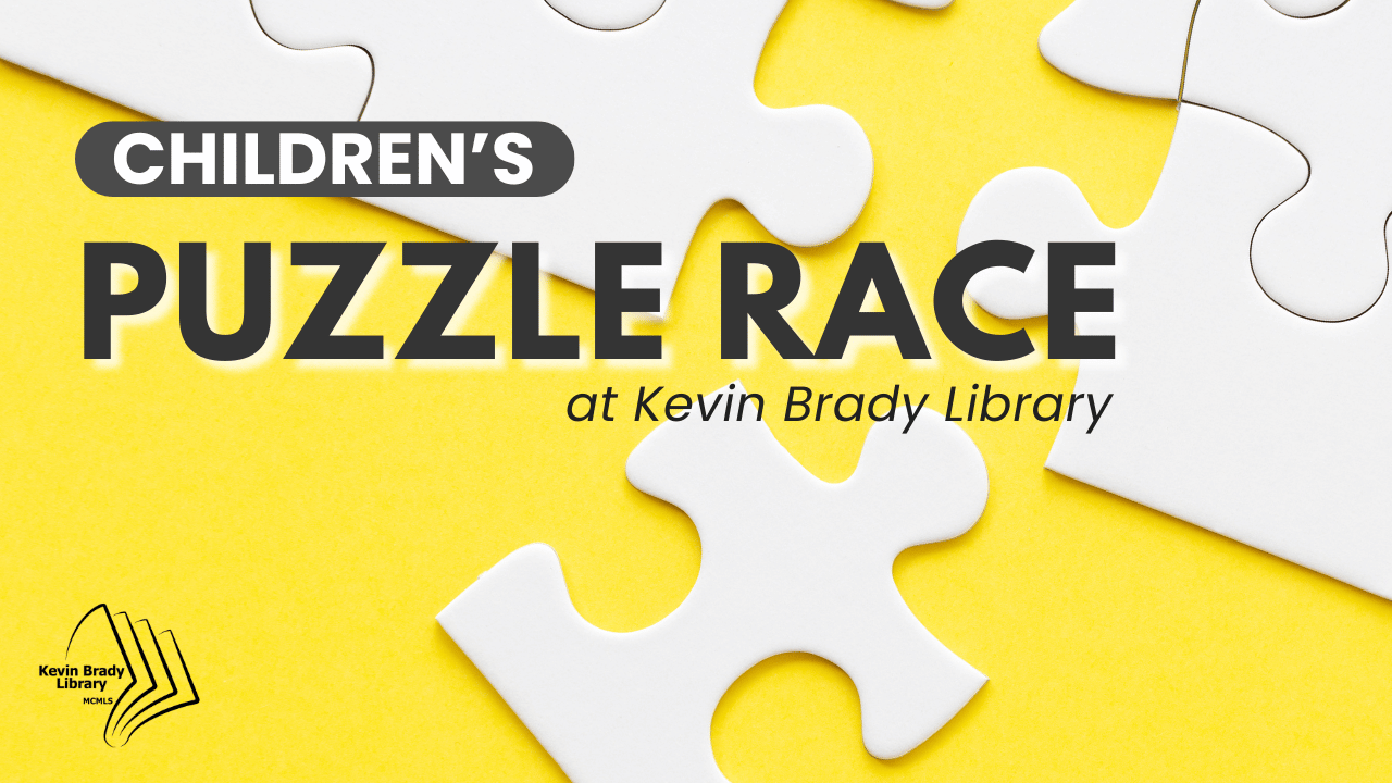 Brady Library: Children's Puzzle Race flyer