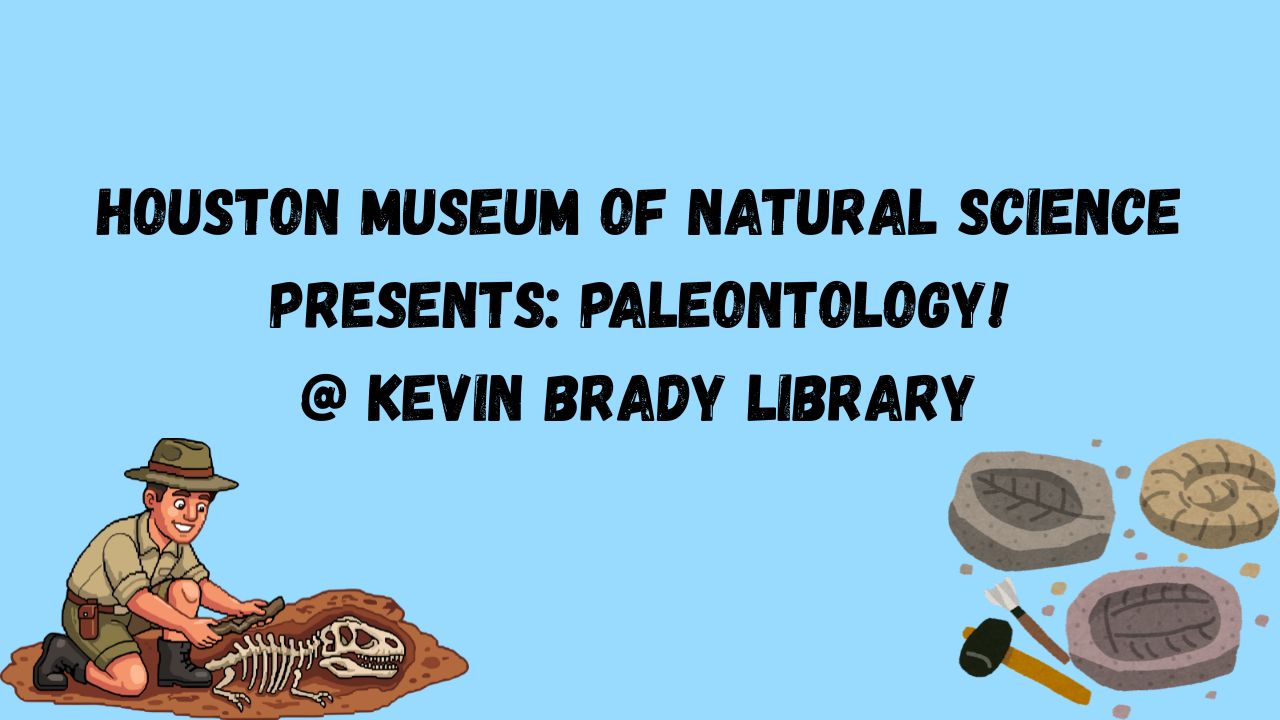 Brady Library: Paleontology with HMNS flyer