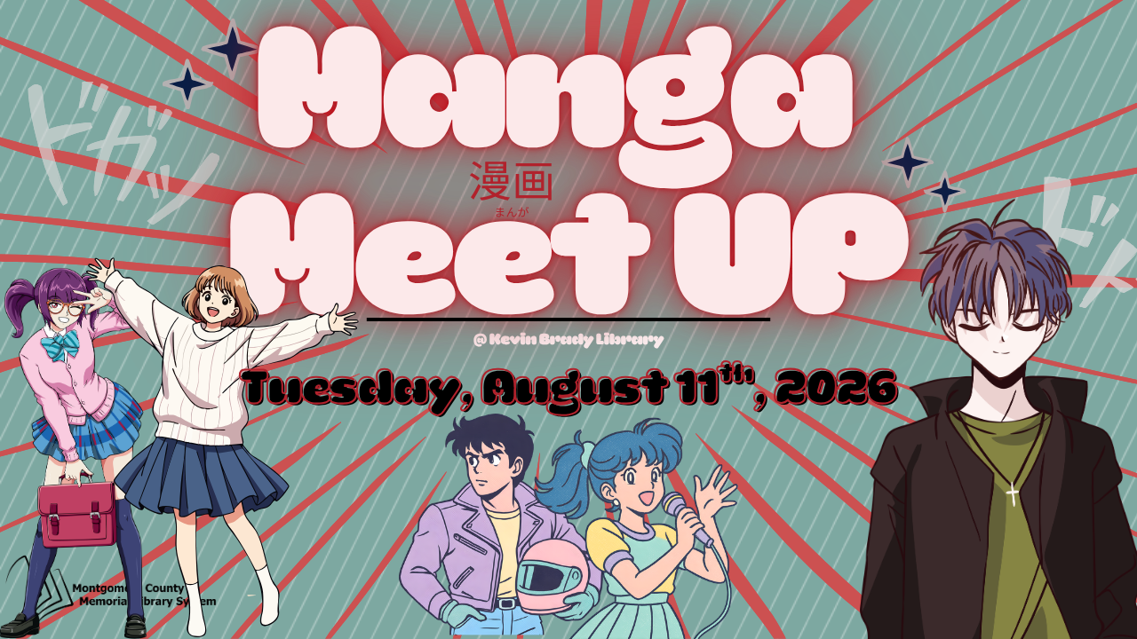 Brady Library: Teen Manga Meet Up flyer